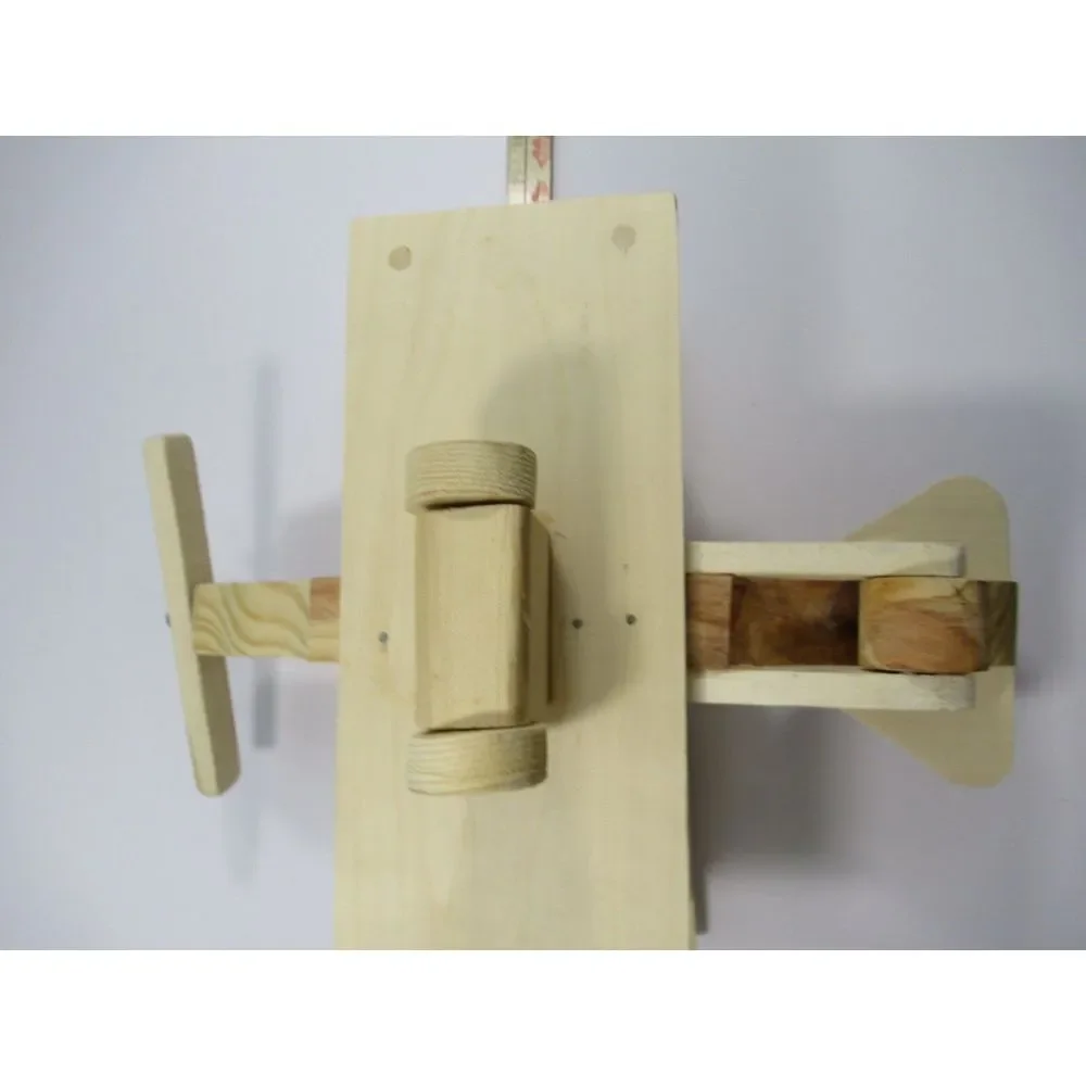 Childrens Handmade‎ Wooden Bi Wing Airplane With Propeller Paintable Plane